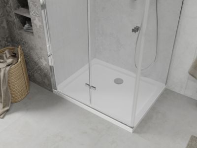 Mexen Lima cabine de douche pliante 100 x 90 cm, transparent, chromé + receveur plat - 856-100-090-01-00-4010