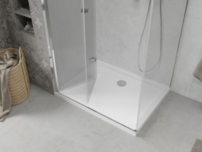 Mexen Lima cabine de douche pliante 100 x 90 cm, transparent, chromé + receveur plat - 856-100-090-01-00-4010