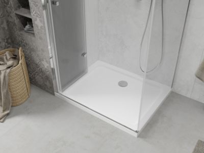 Mexen Lima cabine de douche pliante 100 x 90 cm, transparent, chromé + receveur plat - 856-100-090-01-00-4010