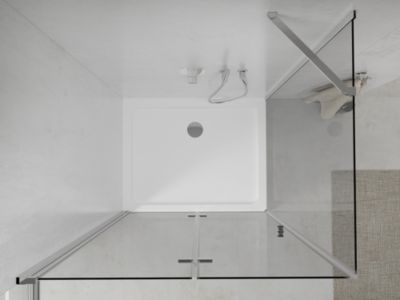 Mexen Lima cabine de douche pliante 100 x 90 cm, transparent, chromé + receveur plat - 856-100-090-01-00-4010
