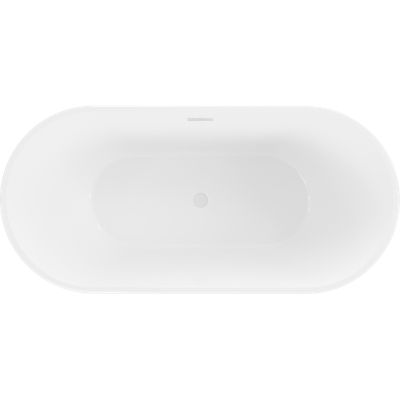 Mexen Luna baignoire autoportante 140 x 75 cm, blanche, trop-plein blanc - 52031407500-20