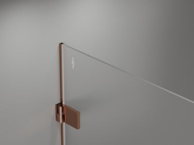 Mexen Lunar-B cabine de douche à charnière droite 90 x 90 cm, transparent, cuivre brossé - 832-090-090-65-00-P