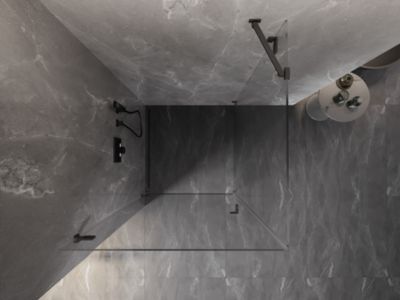 Mexen Lunar-B cabine de douche pivotante gauche 80 x 80 cm, transparent, gris canon brossé - 832-080-080-66-00-L