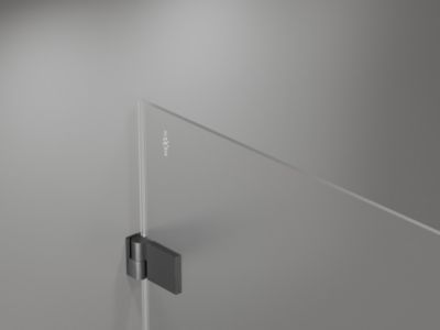 Mexen Lunar-B cabine de douche pivotante gauche 80 x 80 cm, transparent, gris canon brossé - 832-080-080-66-00-L