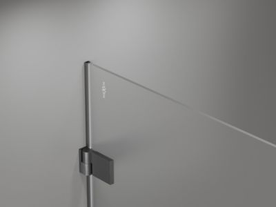 Mexen Lunar-B cabine de douche pivotante gauche 80 x 80 cm, transparent, gris canon brossé - 832-080-080-66-00-L