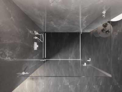 Mexen Lunar-B Duo cabine de douche pivotante 75 x 70 cm, transparent, blanc - 832-075L-070P-20-00