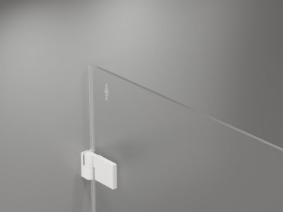 Mexen Lunar-B Duo cabine de douche pivotante 75 x 70 cm, transparent, blanc - 832-075L-070P-20-00