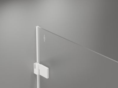 Mexen Lunar-B Duo cabine de douche pivotante 75 x 70 cm, transparent, blanc - 832-075L-070P-20-00