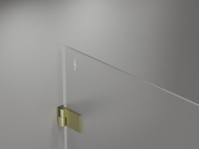 Mexen Lunar-B Duo cabine de douche pivotante 90 x 75 cm, transparent, or brossé - 832-090L-075P-55-00