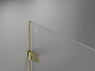 Mexen Lunar-B Duo cabine de douche pivotante 90 x 75 cm, transparent, or brossé - 832-090L-075P-55-00
