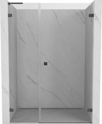Mexen Lunar-B L porte de douche pivotante droite 110 cm, transparent, gris canon brossé - 832SL-110-050-66-00-P