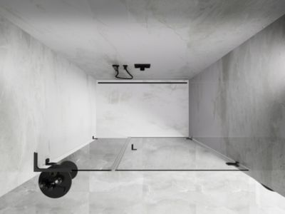 Mexen Lunar-B L porte de douche pivotante droite 110 cm, transparent, gris canon brossé - 832SL-110-050-66-00-P