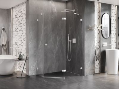 Mexen Lunar cabine de douche pentagonale pivotante droite 100 x 80 cm — free download