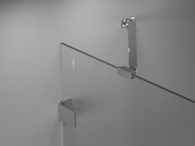 Mexen Lunar cabine de douche semi-circulaire pivotante gauche 100 x 80 cm, transparent, chrome - 833-100L-080P-01-00