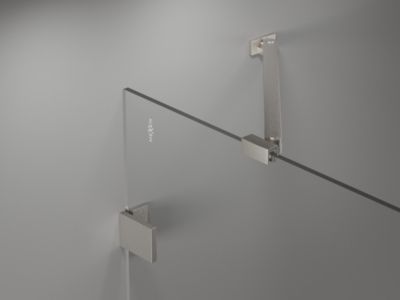 Mexen Lunar Duo cabine de douche pivotante droite 110 x 70 cm, transparent, nickel brossé - 834-110P-070L-97-00