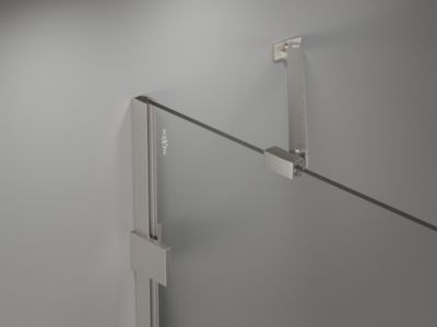 Mexen Lunar Duo cabine de douche pivotante droite 110 x 70 cm, transparent, nickel brossé - 834-110P-070L-97-00