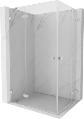 Mexen Lunar Duo cabine de douche pivotante gauche 105 x 100 cm, transparent, nickel brossé - 834-105L-100P-97-00