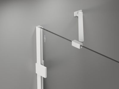Mexen Lunar Duo cabine de douche pivotante gauche 115 x 80 cm, transparent, blanc - 834-115L-080P-20-00