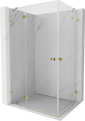 Mexen Lunar Duo cabine de douche pivotante gauche 115 x 80 cm, transparent, doré - 834-115L-080P-50-00