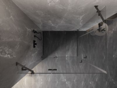 Mexen Lunar Duo cabine de douche pivotante gauche 115 x 85 cm, transparent, métal gun - 834-115L-085P-95-00