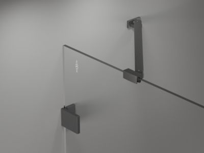 Mexen Lunar Duo cabine de douche pivotante gauche 115 x 85 cm, transparent, métal gun - 834-115L-085P-95-00