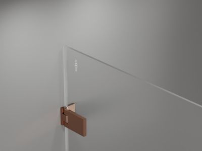 Mexen Lunar-F cabine de douche pliante gauche 100 x 80 cm, transparent, or rose- 836-100-080-60-00-L