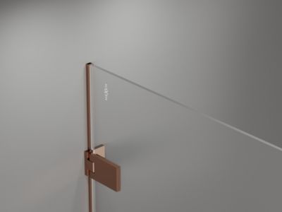 Mexen Lunar-F cabine de douche pliante gauche 100 x 80 cm, transparent, or rose- 836-100-080-60-00-L