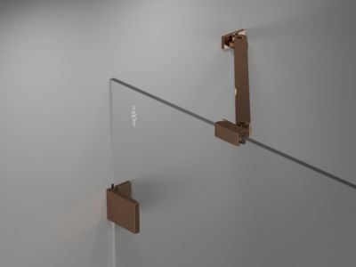 Mexen Lunar-F cabine de douche pliante gauche 100 x 80 cm, transparent, or rose- 836-100-080-60-00-L