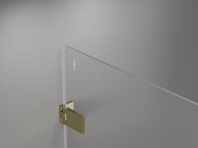 Mexen Lunar-F cabine de douche pliante gauche 90 x 80 cm, transparente, dorée - 836-090-080-50-00-L