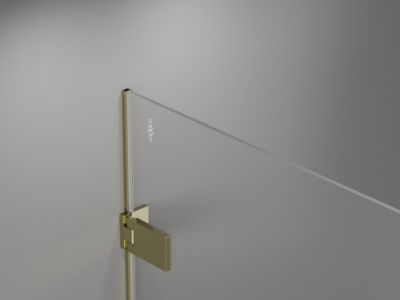 Mexen Lunar-F cabine de douche pliante gauche 90 x 80 cm, transparente, dorée - 836-090-080-50-00-L