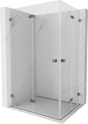 Mexen Lunar-F Duo cabine de douche pliante 80 x 70 cm, transparent, gun metal - 836-080L-070P-95-00