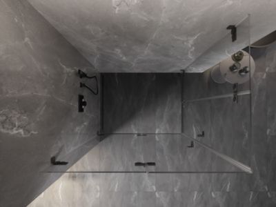 Mexen Lunar-F Duo cabine de douche pliante 80 x 70 cm, transparent, gun metal - 836-080L-070P-95-00