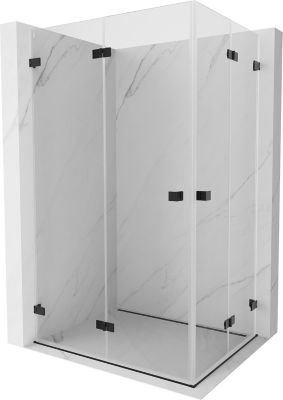 Mexen Lunar-F Duo cabine de douche pliante 80 x 75 cm, transparent, noir - 836-080L-075P-70-00