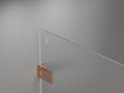 Mexen Lunar-F L cabine de douche pliante gauche 95 x 80 cm, transparent, cuivre brossé - 836L-095-080-65-00-L