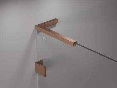 Mexen Lunar-F L cabine de douche pliante gauche 95 x 80 cm, transparent, cuivre brossé - 836L-095-080-65-00-L