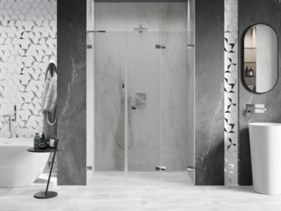 Mexen Lunar-F L porte de douche pliante droite 115 cm, transparent, chrome - 836SL-115-050-01-00-P