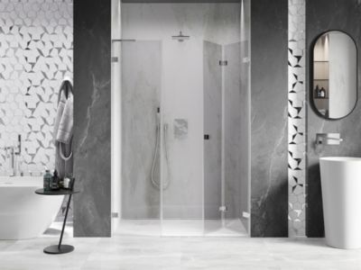 Mexen Lunar-F L porte de douche pliante droite 115 cm, transparent, chrome - 836SL-115-050-01-00-P
