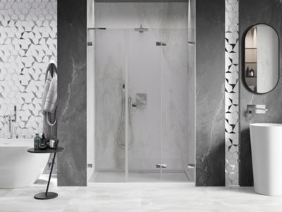 Mexen Lunar-F L porte de douche pliante droite 115 cm, transparent, chrome - 836SL-115-050-01-00-P