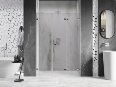 Mexen Lunar-F L porte de douche pliante droite 115 cm, transparent, chrome - 836SL-115-050-01-00-P