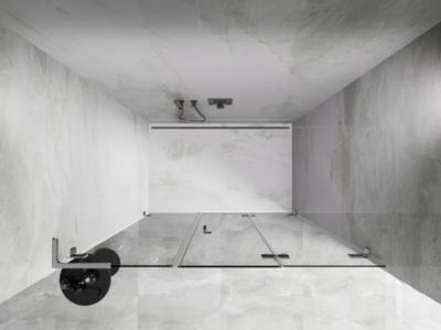 Mexen Lunar-F L porte de douche pliante droite 115 cm, transparent, chrome - 836SL-115-050-01-00-P