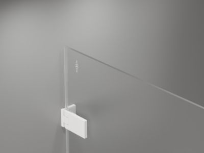 Mexen Lunar-F L portes de douche pliantes gauche 130 cm, transparent, blanc - 836SL-130-050-20-00-L