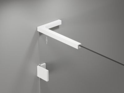 Mexen Lunar-F L portes de douche pliantes gauche 130 cm, transparent, blanc - 836SL-130-050-20-00-L