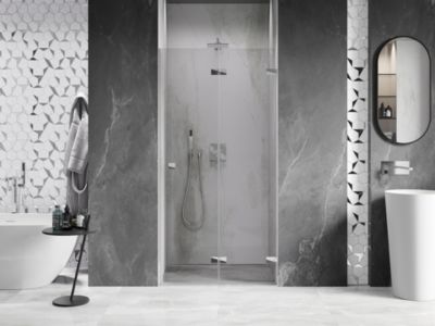 Mexen Lunar-F porte de douche pliante droite 50 cm, transparent, chromé - 836-050-000-01-00-P