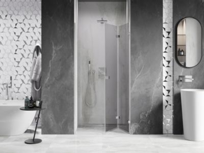 Mexen Lunar-F porte de douche pliante droite 50 cm, transparent, chromé - 836-050-000-01-00-P