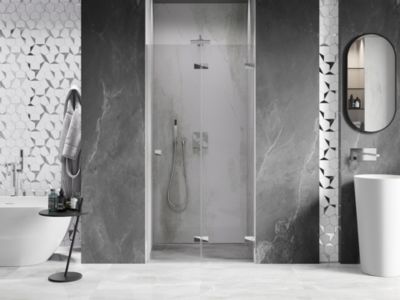 Mexen Lunar-F porte de douche pliante droite 50 cm, transparent, chromé - 836-050-000-01-00-P