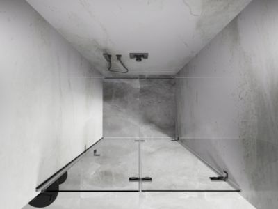 Mexen Lunar-F porte de douche pliante droite 50 cm, transparent, chromé - 836-050-000-01-00-P
