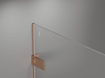 Mexen Lunar-F porte de douche pliante gauche 55 cm, transparent, cuivre brossé - 836-055-000-65-00-L