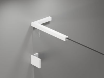 Mexen Lunar L cabine de douche pivotante droite 75 x 80 cm, transparente, blanche - 834L-075-080-20-00-P