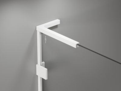 Mexen Lunar L cabine de douche pivotante droite 75 x 80 cm, transparente, blanche - 834L-075-080-20-00-P