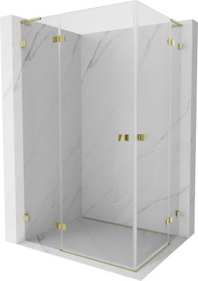 Mexen Lunar L Duo cabine de douche pivotante gauche 105 x 70 cm, transparent, or - 834L-105L-070P-50-00